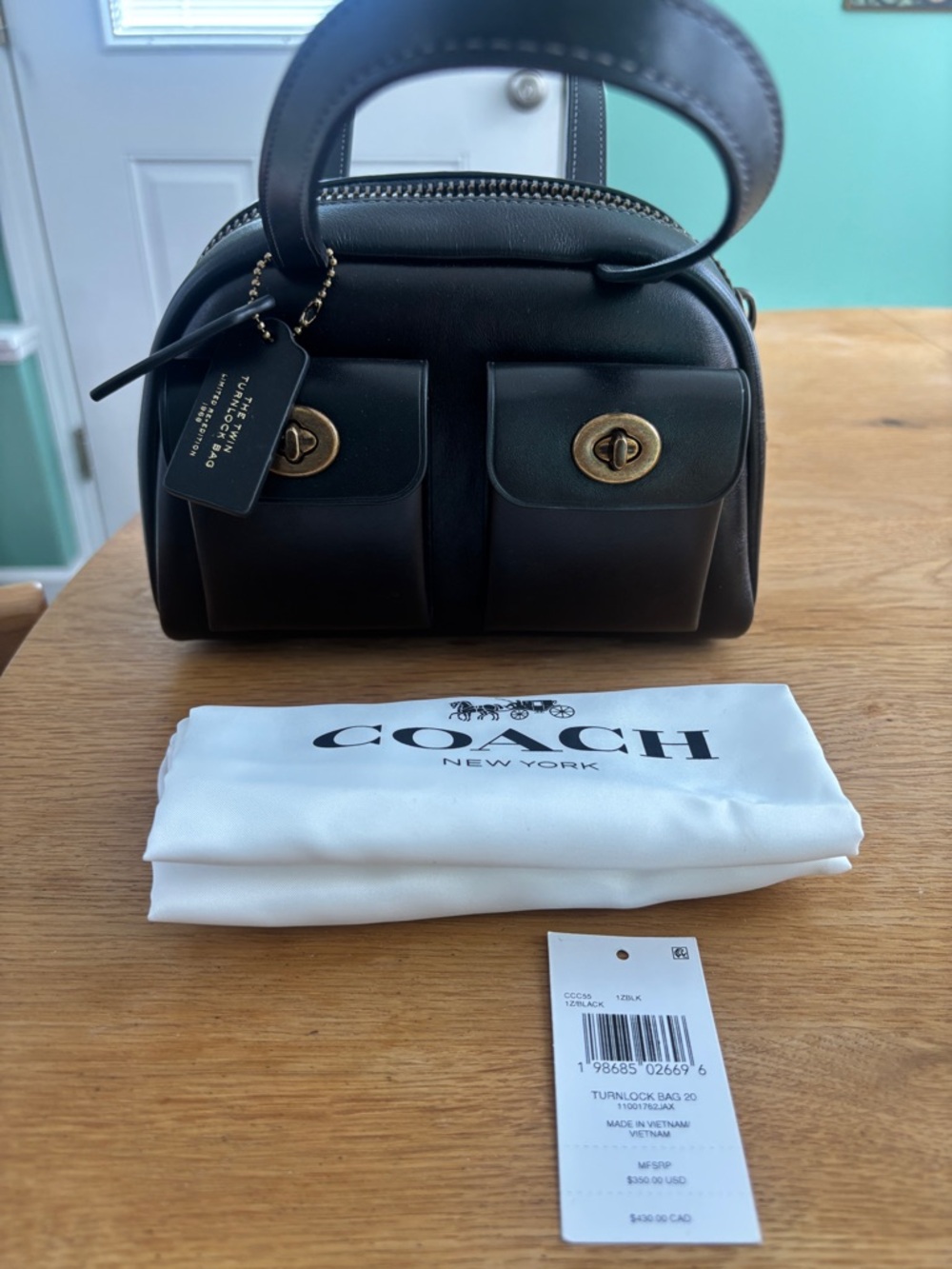 Coach  twin turnlock bag 20
